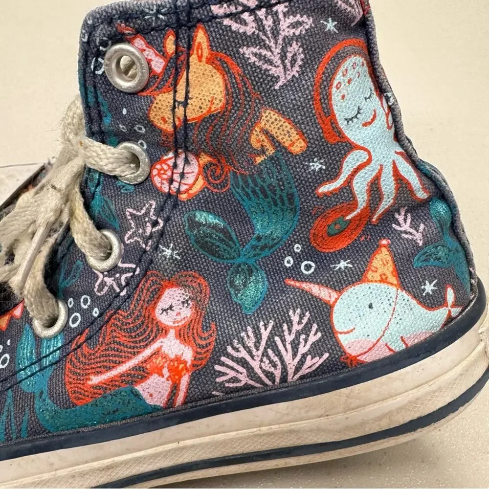 Converse Mystical Creatures Print High Top Sneakers Toddler 12 Mermaid Narwal